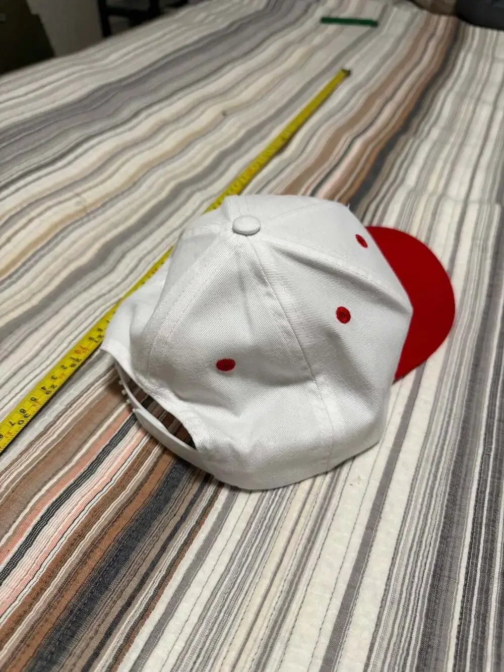 Captain Morgan Embroidered Logo Baseball Cap Red and White Adjustable Snapback H